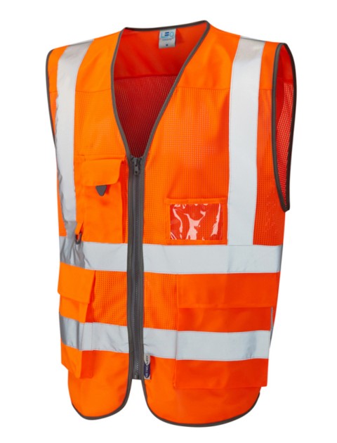 Leo Cobbaton Coolviz Superior Waistcoat Orange  Clothing  